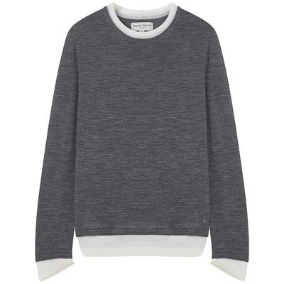 【可机洗+扬子纱】Teenie Weenie小熊女装秋季绵羊毛针织圆领毛衣