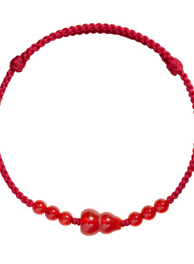 【福禄招财】天然冰种红玛瑙手绳