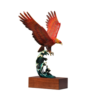 大明铜匠雄鹰展翅大展宏图老鹰摆件客厅玄关装饰乔迁新居开业礼物
