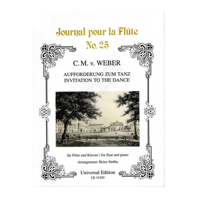 韦伯邀舞长笛和钢琴伴奏