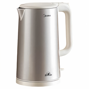 美的烧水壶家用316L不锈钢一体无缝2L升自动断电防烫养生电热水壶