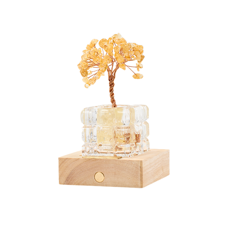 gravity地心引力天然水晶扩香石发财树香薰摆件室内生日送礼物女