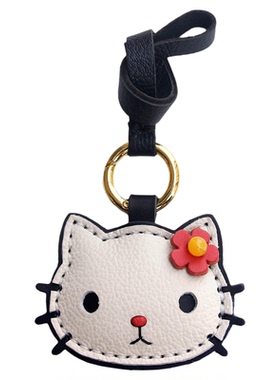 手工真皮可爱猫咪包包挂件
