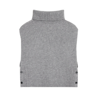 pusumede高领毛衣马甲背心女秋冬外穿套头无袖坎肩叠穿针织上衣