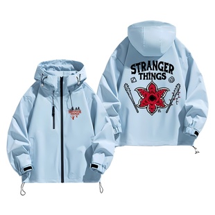 Stranger Things怪奇物语魔王美剧开衫冲锋衣男加棉加厚夹克外套
