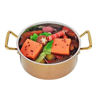 金汤锅食用级不锈钢锤纹锅不粘不糊不黑电磁炉燃气通用鸳鸯火锅具