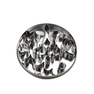 面团不锈钢切模 12件饼干翻糖蔬菜水果切模面点压花造型切花模具