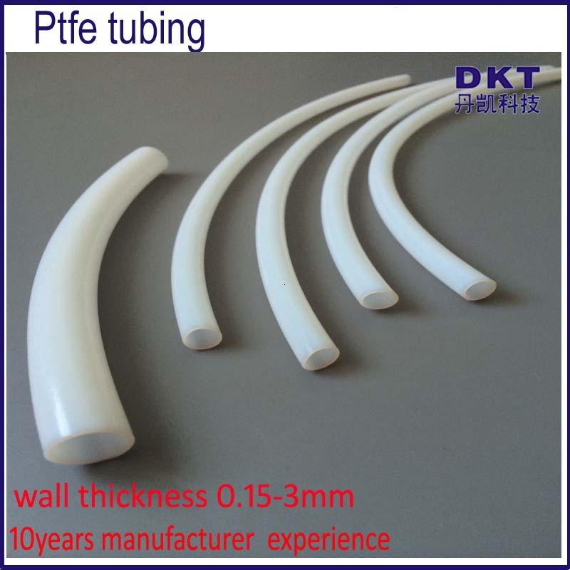 四氟管耐磨塑料挤出管铁氟龙管耐高温260度PTFE管绝缘套管乳白色