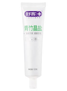 舒客青竹晶盐牙膏120g洁齿护齿