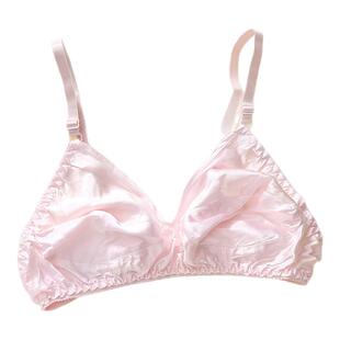 超值正品双层文胸100桑蚕丝透气夏季凉爽中老年舒适大码内衣薄款