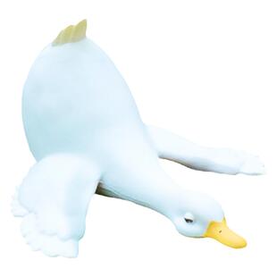 现货qualia扭蛋累瘫了的大白鹅盲盒日本公仔玩偶摆件手办玩具鸭累