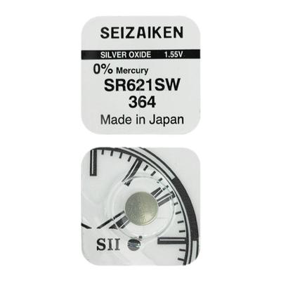 精工364/SR621SW氧化银纽扣电池