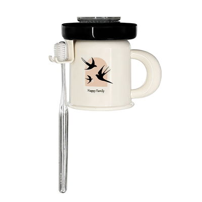 杜琥镜柜下磁吸漱口杯牙刷置物架