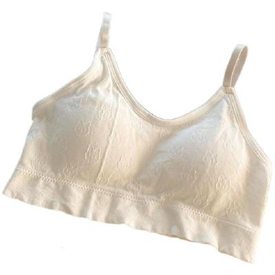 少女发育期背心固定杯薄运动文胸