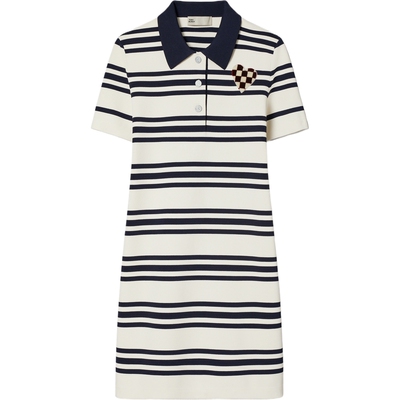 【季末礼遇】TORY BURCH 汤丽柏琦 条纹POLO短袖连衣裙 166701