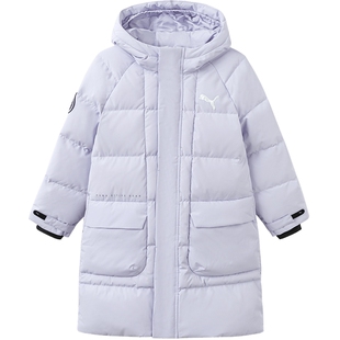 PUMA彪马商场同款童装外套儿童冬连帽长款羽绒服保暖加厚时尚上衣