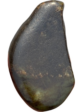 新疆和田玉黑皮籽料原石手把件