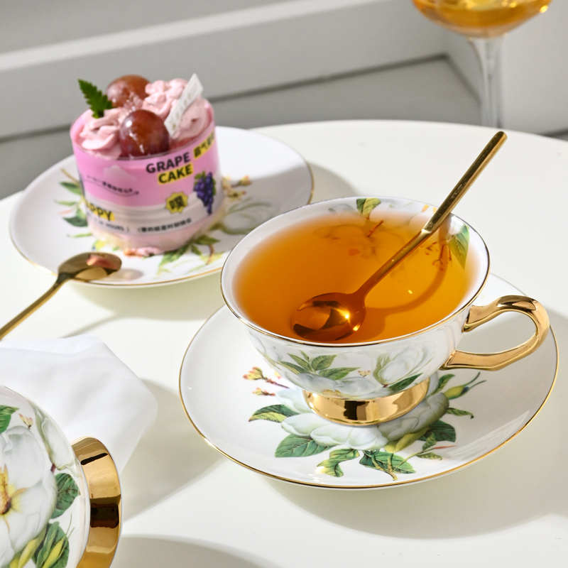 第五味咖啡杯子高档精致骨瓷高级感轻奢陶瓷英式下午茶具套装礼盒