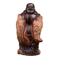 實(shí)木雕刻擺件笑佛像工藝品