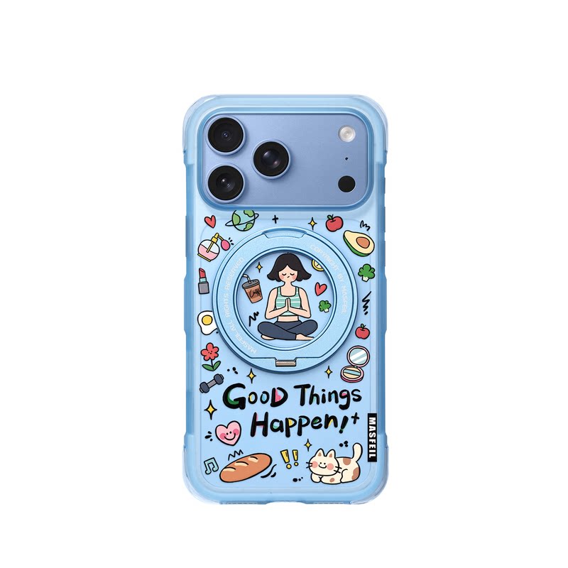 MASFEIL× 自律健康生活适用iPhone18Promax手机壳新款ip18磁吸带支架Go5苹果17Pro保护套支点全包高级感17pm
