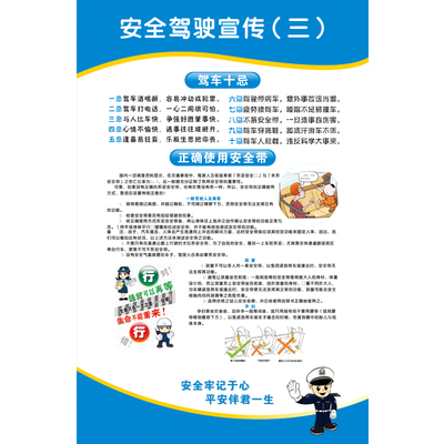 交通安全海报交通安全知识挂图