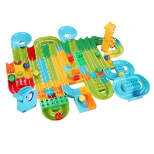 大颗粒积木滑道轨道滚珠积木桌益智拼图0拼装玩具3到6岁适用乐高