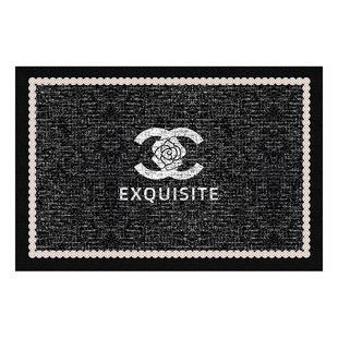 定制潮牌小香地垫入户门垫防滑可裁剪门口进门脚垫高级感家用地毯