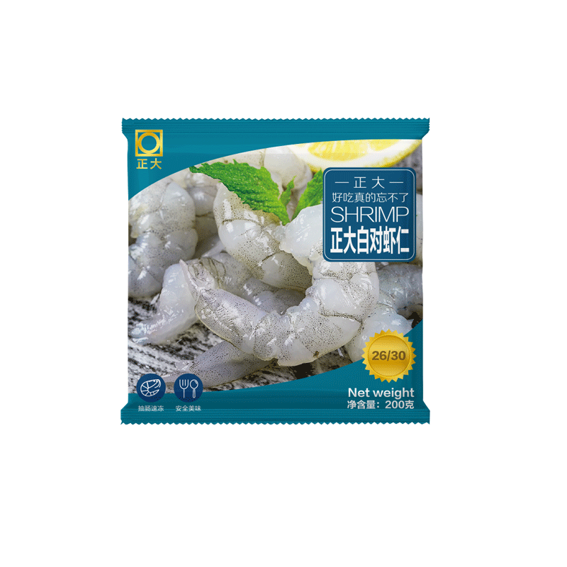 正大鲜冻白对虾仁去虾线200g*6袋