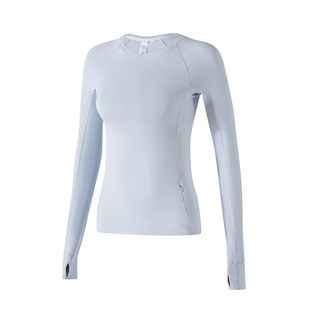 瑜伽服上衣女修身跑步运动T恤普拉提训练服健身长袖季套装紧身冬