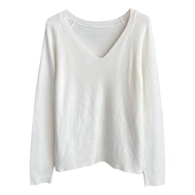 修身显瘦长袖V领针织衫