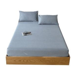 加厚a类纯棉老粗布床笠单件2025新款床罩100全棉三件套床垫保护罩