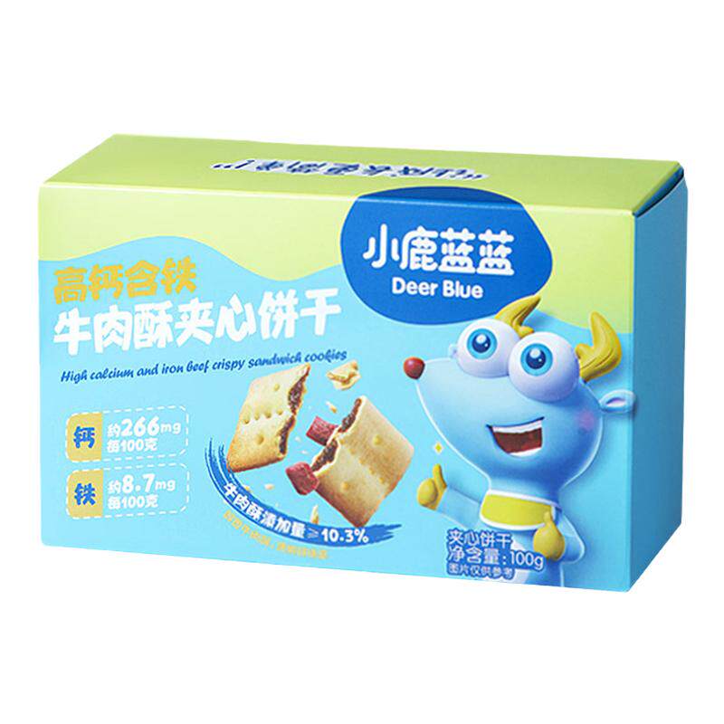 小鹿蓝蓝高钙含铁牛肉酥夹心饼干