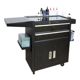 纹身工作台配件托架板磁吸工具车台色料槽手套盒支架格子美妆工具