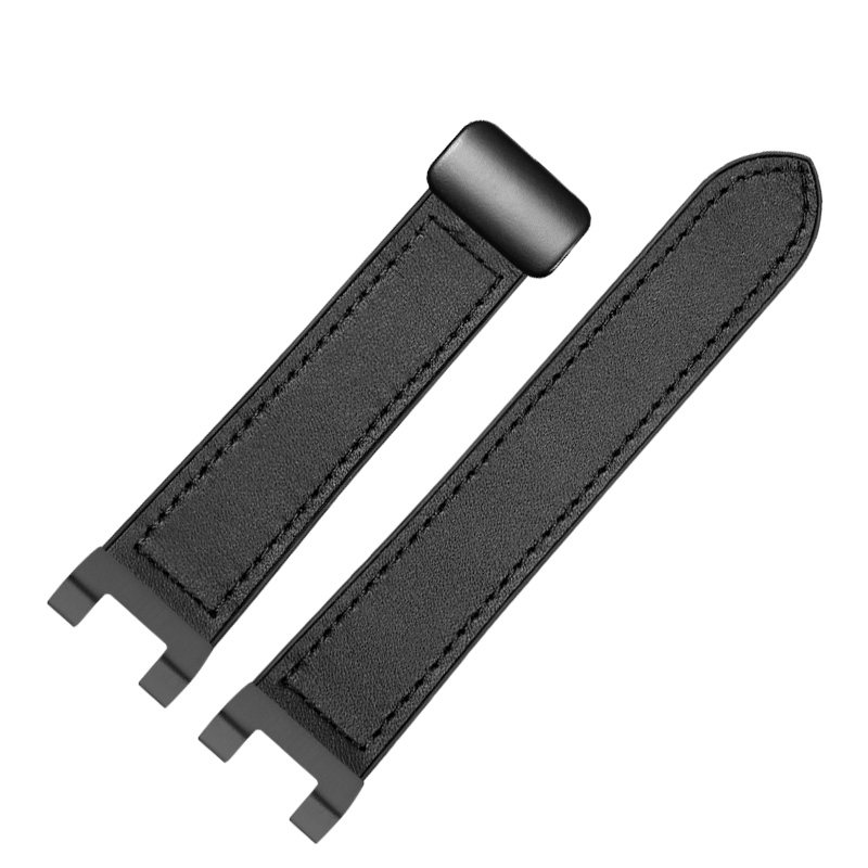 代用G-SHOCK卡西欧钢铁之心GST-B100/W300/400G磁吸真皮硅胶表带