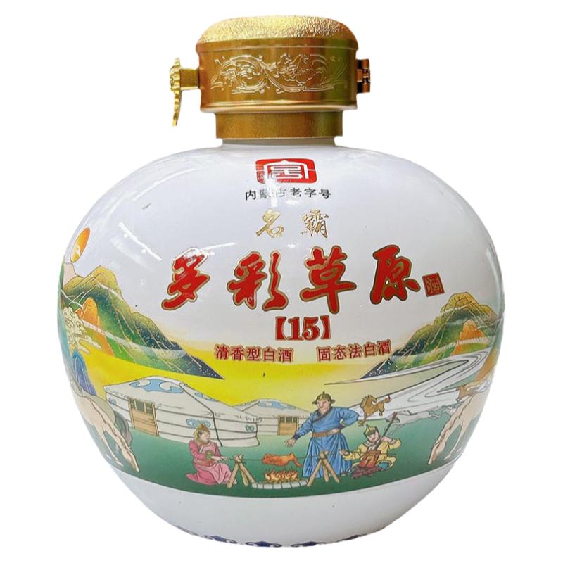 纳尔松白酒888ML 清香型白酒名霸多彩草原15固态法酿造39度