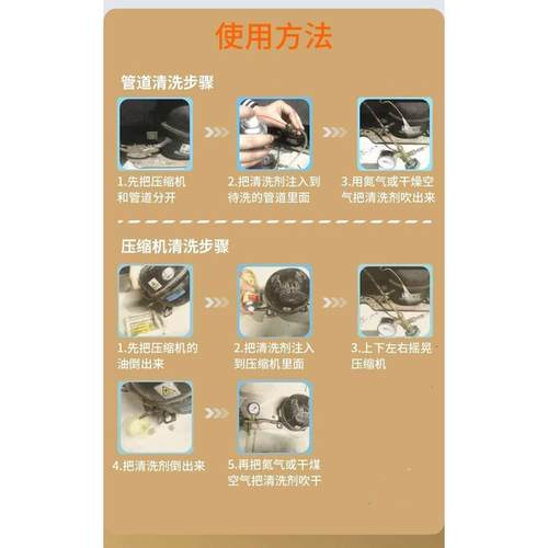 冷媒管道空调管路清洗剂141B氧气管道脱脂氨改氟除油剂管路脱水剂