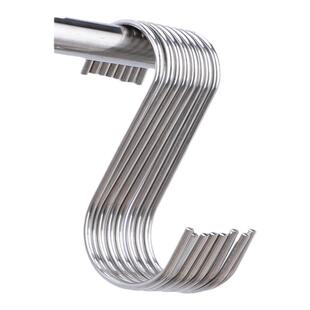 实心不锈钢s型挂钩加厚多功能s钩晒香肠挂腊肉钩子厨房衣柜挂钩