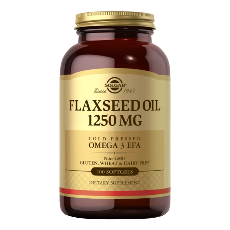 美国solgar亚麻籽油软胶囊亚麻酸微囊粉omega-3中老年心脑血管
