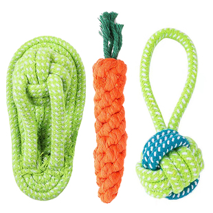 宠物玩具小狗狗磨牙洁齿绳结玩具中小型犬耐咬互动拔河防拆家玩具
