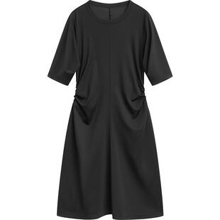 播设计感连衣裙女2024夏季新款商场同款简约优雅A字裙BDR2LD1090