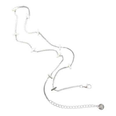 锆石项链锁骨链纯银轻奢小众男女