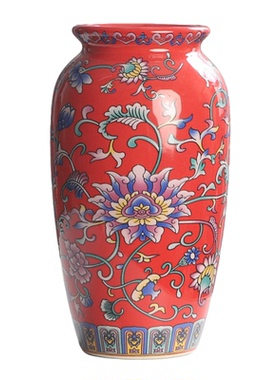 陶瓷珐琅彩迷你花插小号水培花瓶