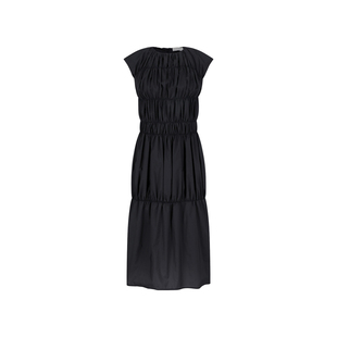 [AMOMENTO] 26SS SHIRRING DRESS 26春夏新款尼龙抽褶修身连衣裙