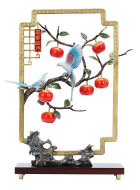 彩铜《喜事临门》喜鹊摆件