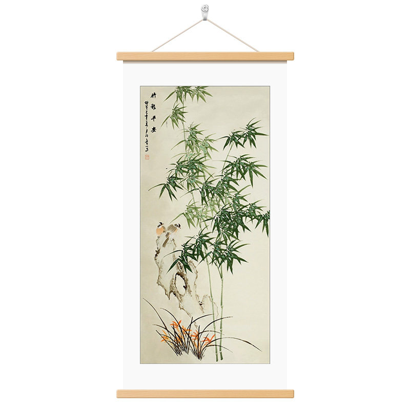 新中式节节高升玄关挂画