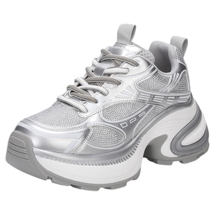 saturdaymode女鞋厚底潮酷老爹鞋25新款增高网面透气运动休闲鞋