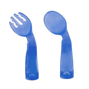 宝宝训练勺子自主进食学吃饭弯曲叉勺套装碗一岁婴儿童辅食餐具