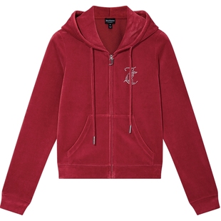 Juicy Couture橘滋【云棉天鹅绒】外套女2025年秋冬新款丝绒上衣