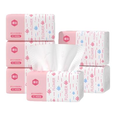 家庭装400张5层30包抽纸巾漫花