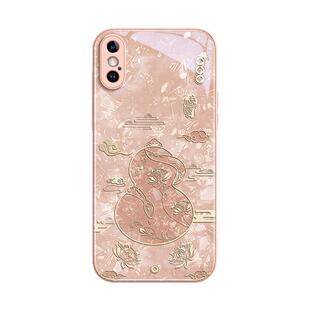 蛇纹葫芦适用苹果x手机壳iPhonexr保护套新款iPhonexsmax高级感iPhonex玻璃全包xs女xr防摔的2025端xsmax系列